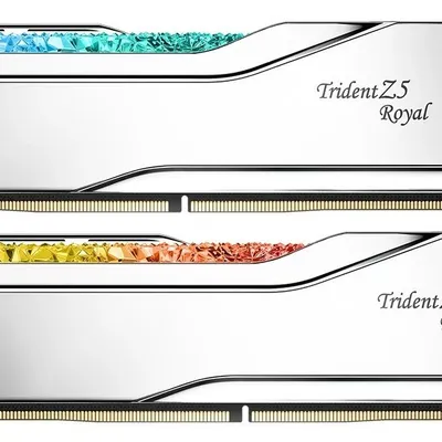 G.skill pamięć pc - ddr5 32gb (2x16gb) trident z5 royal rgb 6400mhz cl32 xmp3 srebrna