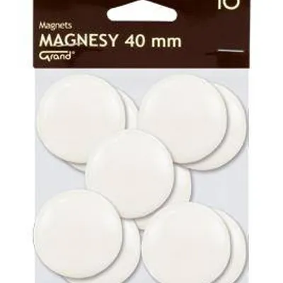 Magnesy 40mm Grand 130-1699 białe 10szt
