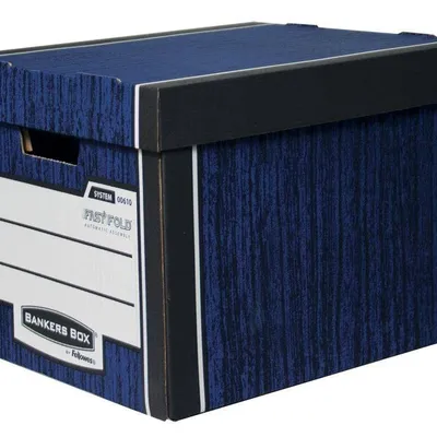 Pudło archiwizacyjne Fellowes bankers box woodgrain 0061002-blue