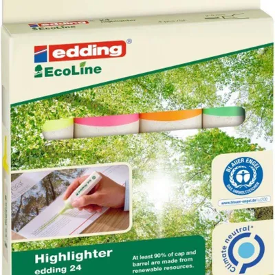 Zakreślacz EDDING ecoline 24 mix kolorów 2-5mm 4szt