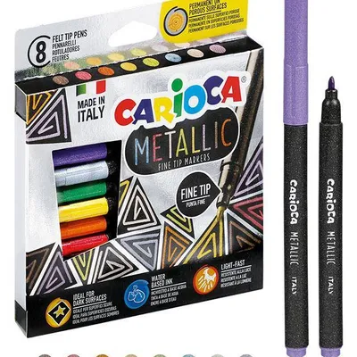 Flamastry metaliczne Carioca 43162 metallic 170-2569 mix*8szt