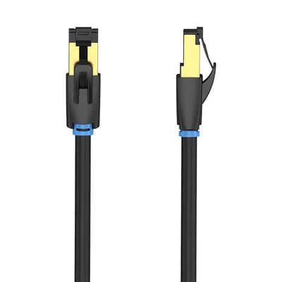 Kabel sieciowy cat8 sstp Vention ikabg rj45 ethernet 40gbps 1,5m czarny