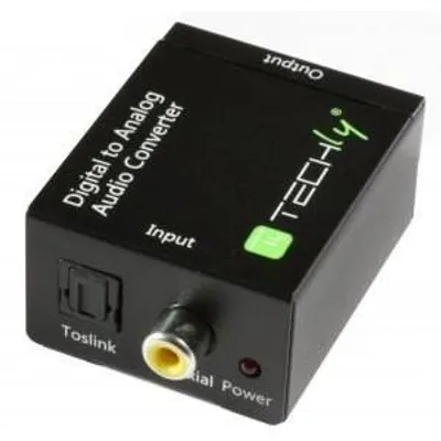 Techly konwerter cyfrowy toslink spdif, coaxial audio na analog stereo rca l/r
