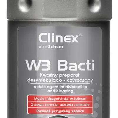Preparat do mycia powierzchni, pomieszczeń i urządzeń sanitarnych CLINEX w3 bacti 1l
