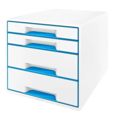 Pojemnik z szufladami 287x363x270mm LEITZ wow cube 52132036 niebieski 4 szuflady