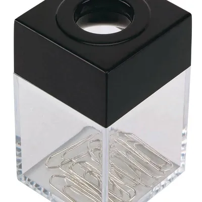 Pojemnik na spinacze magnetyczny 40x40x70mm Q-Connect transparentny