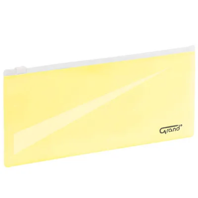 Teczka na suwak strunowa 24x11,8cm Grand gr-p053 120-1864 żółta pp