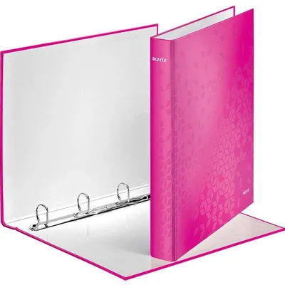 Segregator a4 laminowany LEITZ wow 40mm 42420023 różowy