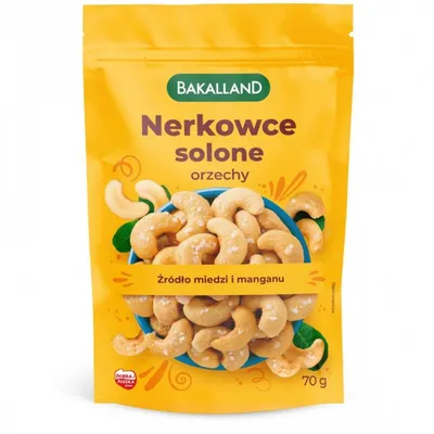 Orzechy nerkowca lekko solone BAKALLAND 70g