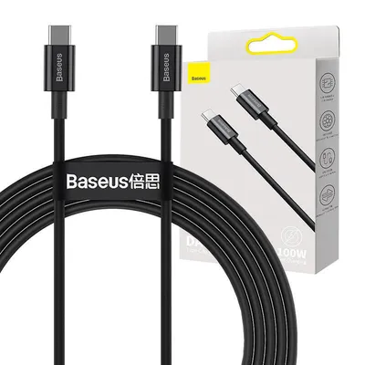 Kabel usb-c do usb-c Baseus superior series, 100w, 1m (czarny)