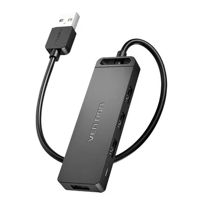 Hub usb 2.0 z 4 portami i zasilaniem Vention chmbb 0,15m czarny