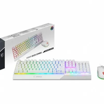Msi zestaw klawiatura + mysz vigor gk30 combo biały