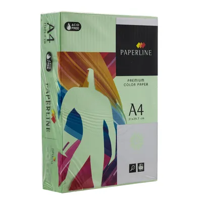 Papier ksero kolor a4 PAPERLINE zielony 80g 500 ark