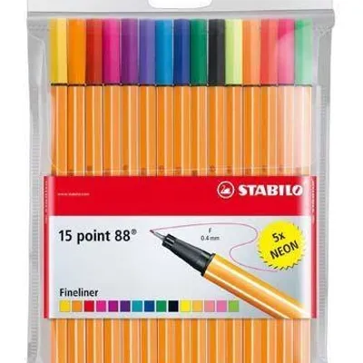 Cienkopis STABILO point 8815-1 mix*15 0.4 15szt