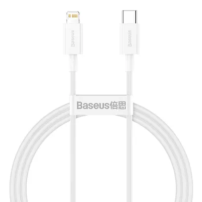 Kabel usb-c do lightning Baseus superior series, 20w, pd, 1m (biały)