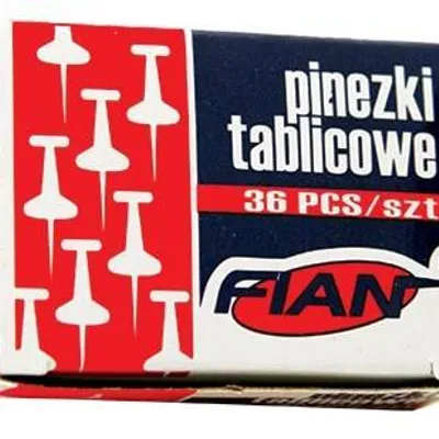 Pinezki tablicowe FIAN pp-36 kolorowe beczułki 36szt