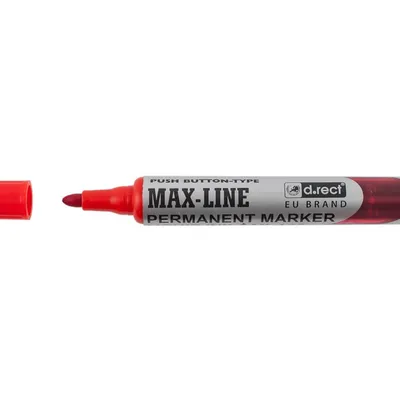 Marker permanentny D.RECT max-line ml100 czerwony okrągła