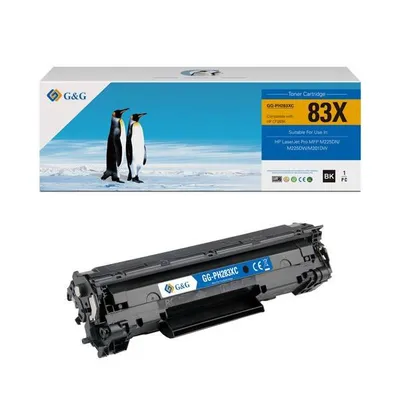 G&g kompatybilny toner z cf283x, crg137, hp283a, crg737, black, 2200s, nt-ph283xcu, dla hp laserjet pro m201, m225, n