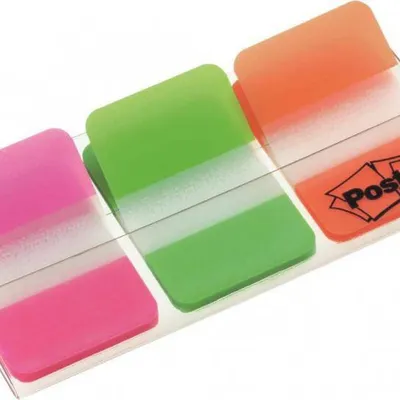 Zakładki indeksujące foliowe 38x25mm 3M post-it® do archiwizacji 686-pgoeu mix*3 3*22szt