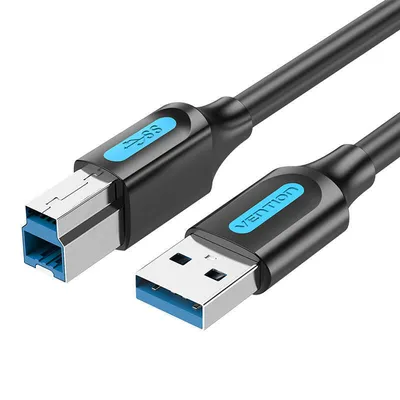 Kabel do drukarki usb 3.0 a do usb-b Vention coobd 2a 0,5m czarny pvc