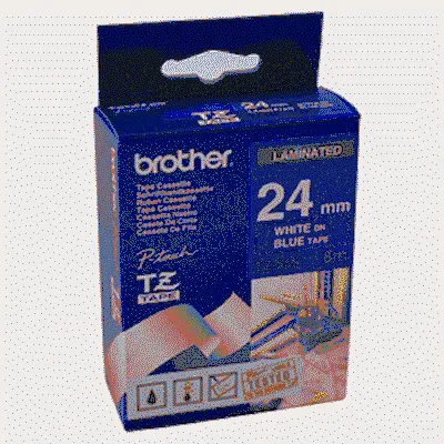 Tasiemka oryginalna biały/niebieskie BROTHER tz555 24mm x 8 m