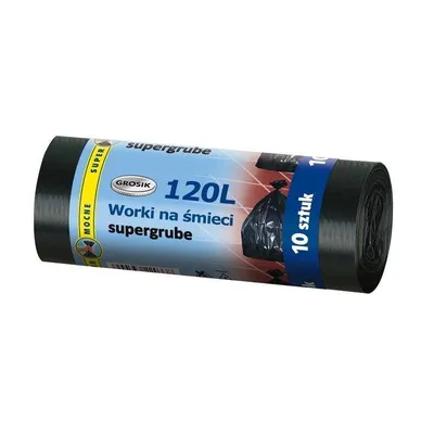 Worki ldpe GROSIK 8571017311 czarne 120l 10 szt