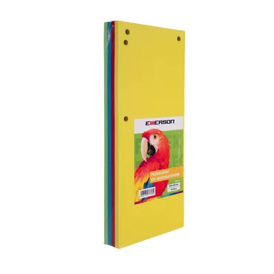 Przekładki kartonowe 1/3 a4 EMERSON mix kolorów 100szt