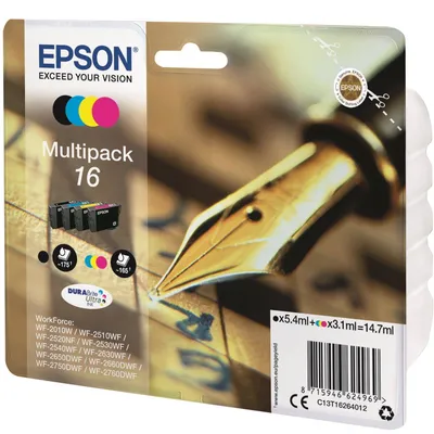 Tusz oryginalny EPSON t1626 c13t16264012 cmyk 670 stron