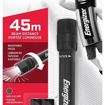 Latarka ENERGIZER x-focus czarna + 2szt. baterii aa