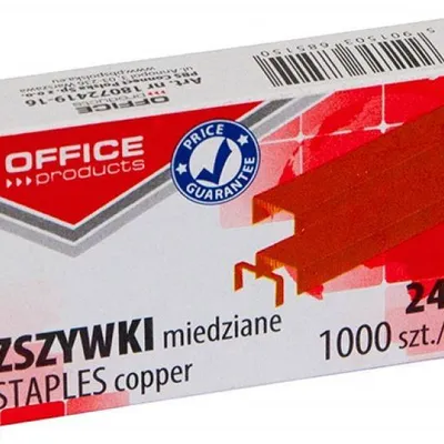 Zszywki miedziane OFFICE PRODUCTS 24/6 1000szt.