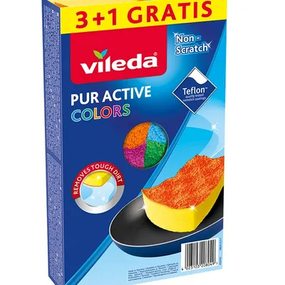 Zmywak Vileda pur active colors vi169492 4 szt