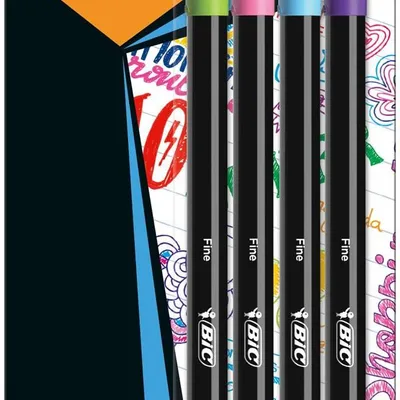 Cienkopis BIC intensity fine 942076 mix*4 blister 4szt
