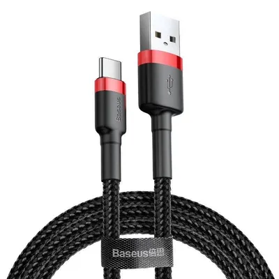 Kabel usb do usb-c Baseus cafule 3a 1m (czerwono-czarny)