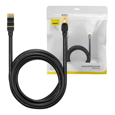 Kabel sieciowy Baseus ethernet rj45, 10gb, 5m (czarny)