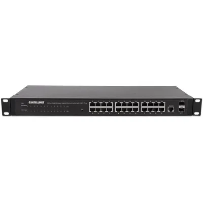 Intellinet przełącznik Intellinet giga 24x rj45 + 2x sfp web-smart vlan qos rack