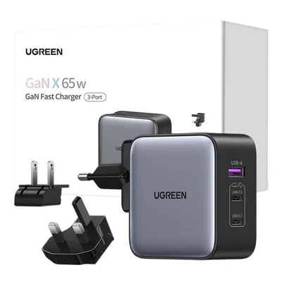 Ładowarka sieciowa UGREEN nexode, 2x usb-c + usb, 65w
