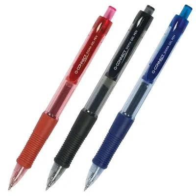 Długopis żelowy automatyczny Q-Connect czarny 0.5mm