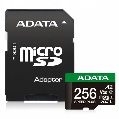 Adata karta microsd speed plus 256gb uhs1 u3 v30 a2 180/160 mb/s