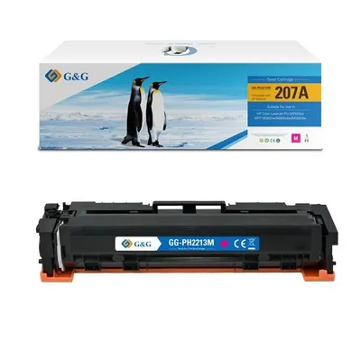 G&g kompatybilny toner z w2213a, magenta, 1250s, nt-ph2213m, hp 207a, dla hp color laserjet pro m255, mfp m282, m283, n