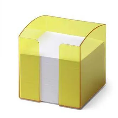 Pojemnik z karteczkami 90x90mm DURABLE trend 1701682004 przezroczysty żółty 800 karteczek