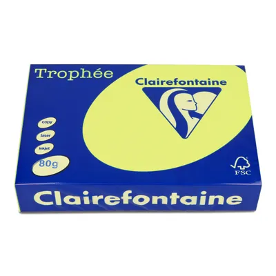 Papier ksero kolor a4 TROPHEE żółty fluorescencyjny 80g 500 ark