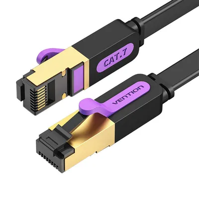 Płaski kabel sieciowy utp cat7 Vention icabi rj45 ethernet 10gbps 3m czarny