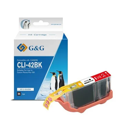 G&g kompatybilny ink / tusz z cli-42b, black, np-c-0042bk, dla canon pixma pro-100