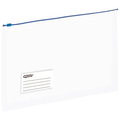 Teczka na suwak strunowa a4 Grand ec011b 120-1789 przezroczysta pp