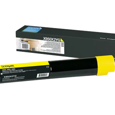 Toner oryginalny LEXMARK x950x2yg yellow 22000 stron