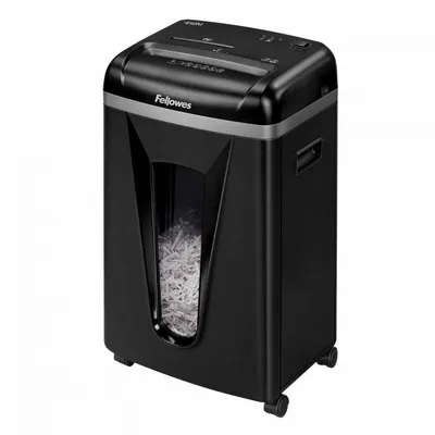 Niszczarka a4 Fellowes 450m 4074101 czarna 9krt ścinki 2x12mm 22 litry