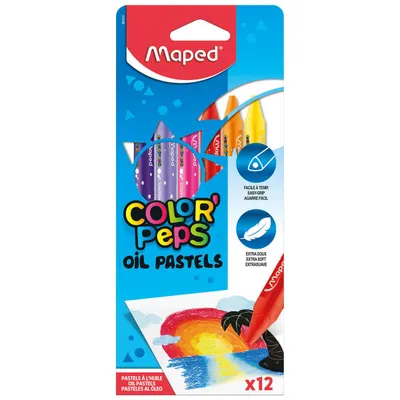Kredki MAPED colorpeps pastele olejne 12 szt