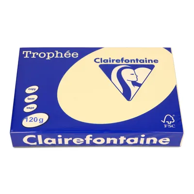 Papier ksero kolor a4 TROPHEE kremowy 120g 250 ark