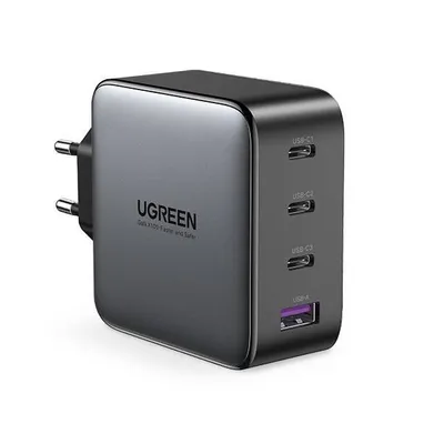 Ładowarka sieciowa UGREEN cd226, usb qc3.0, 3x usb-c, 100w, pd (czarny)