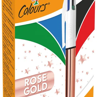 Długopis BIC 4 colours rose gold 504894 czterokolorowy 1.0mm